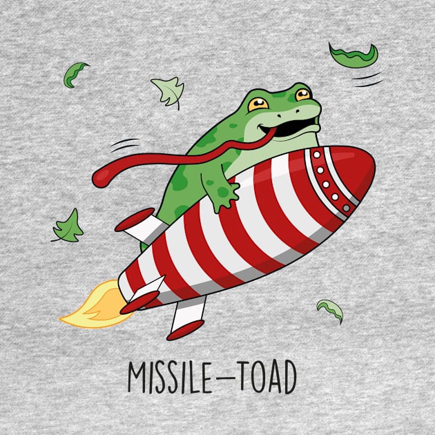 Missile - Toad Cute Christmas Toad Pun T-Shirt by Sarah's Simulacrum